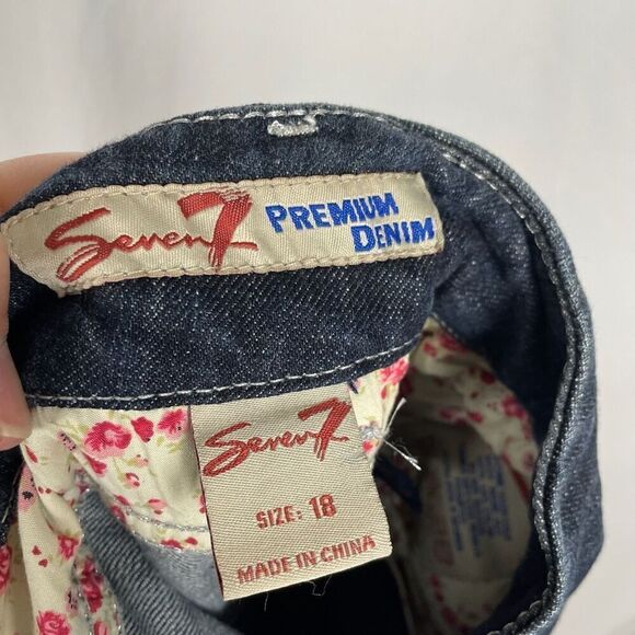 Seven7 High Rise Cuffed Denim Capri - Women’s 18 - Picture 4 of 7